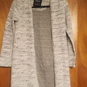Gray Patterned Women's Cardigan